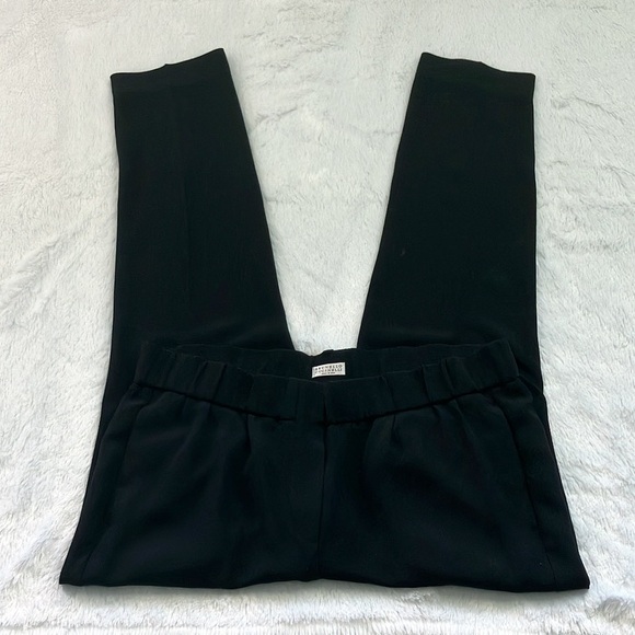Like New Brunello Cucinelli Black Silk Pull On Trousers Pants - Picture 4 of 11